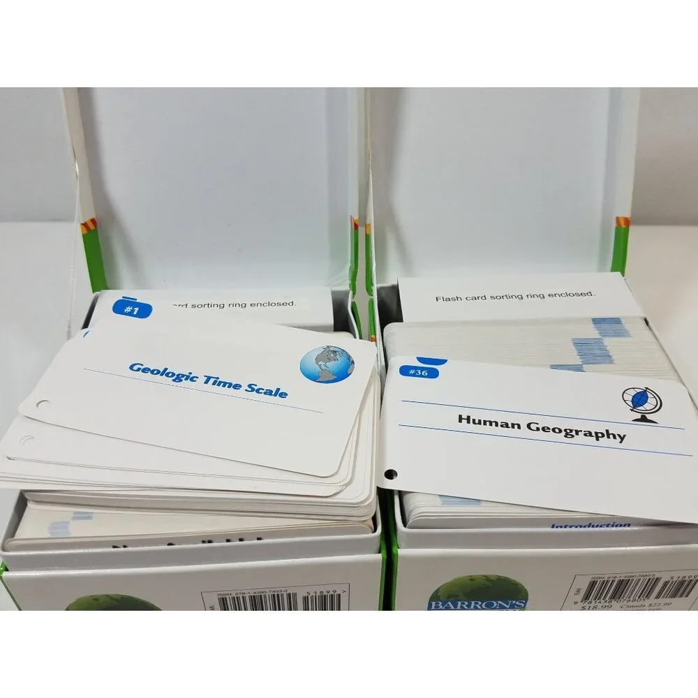 Barron's AP Human Geography  & Enviromental Science Flash Cards 450+ Cards